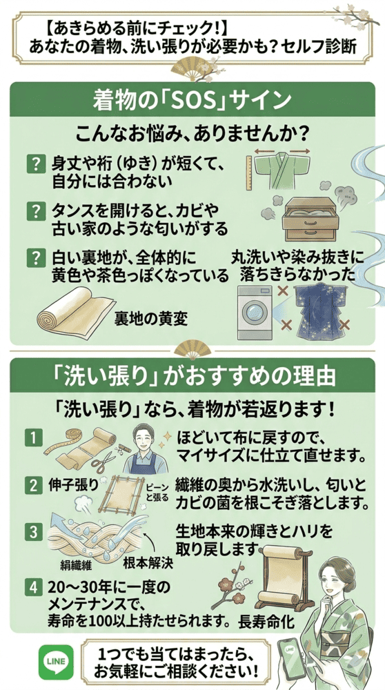 洗い張りが必要かも？セルフチェック