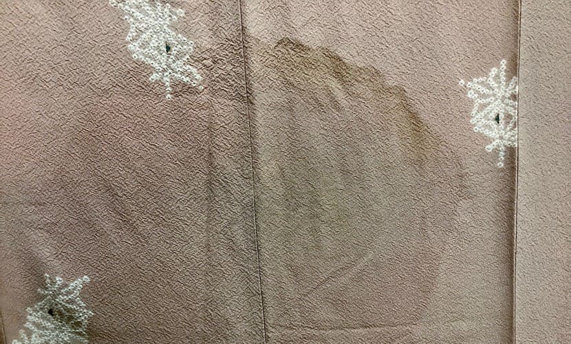 絞り小紋に輪じみ