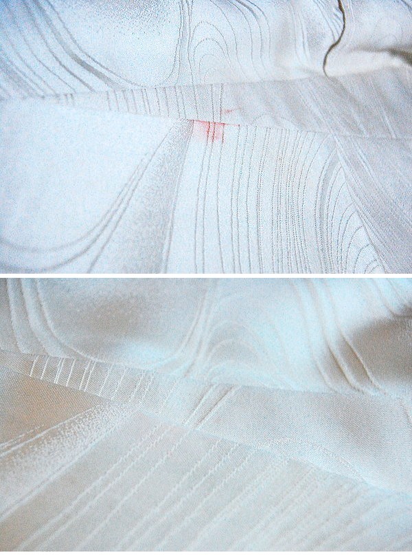 着物に口紅のシミ ビフォーアフター