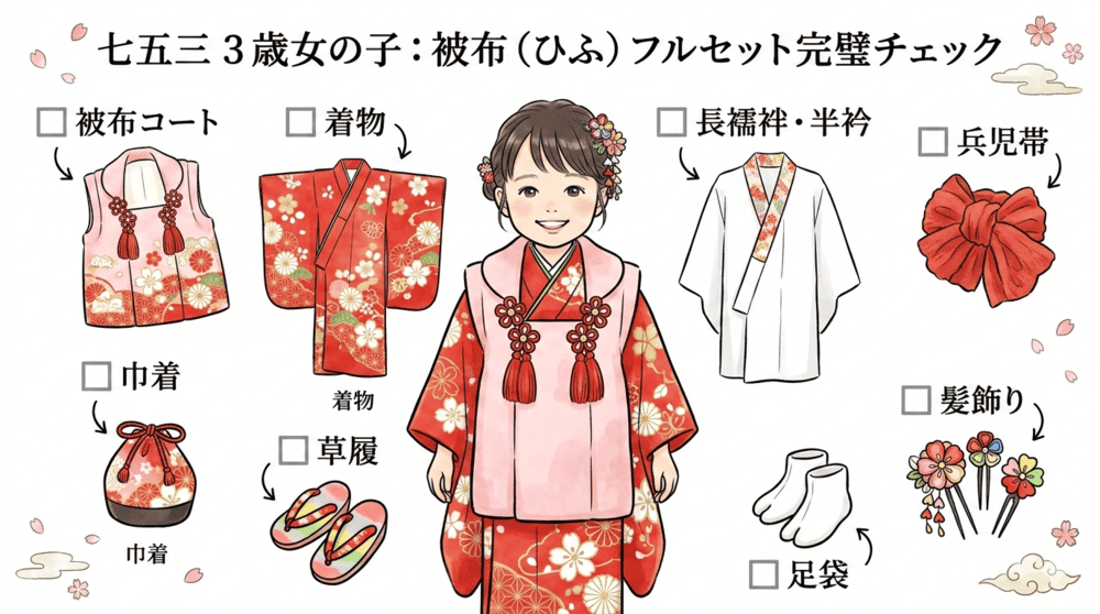 七五三準備3歳女の子の場合