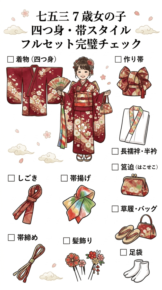 七五三準備7歳女の子の場合