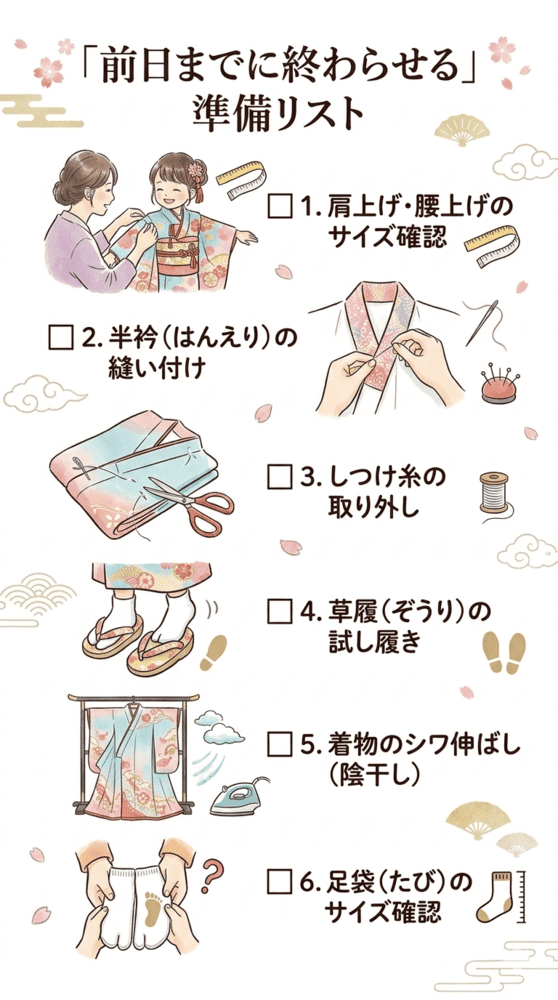七五三前日までに終わらせる準備リスト