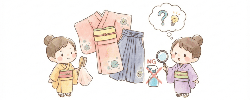 着物や袴のカビ、応急処置はできる？