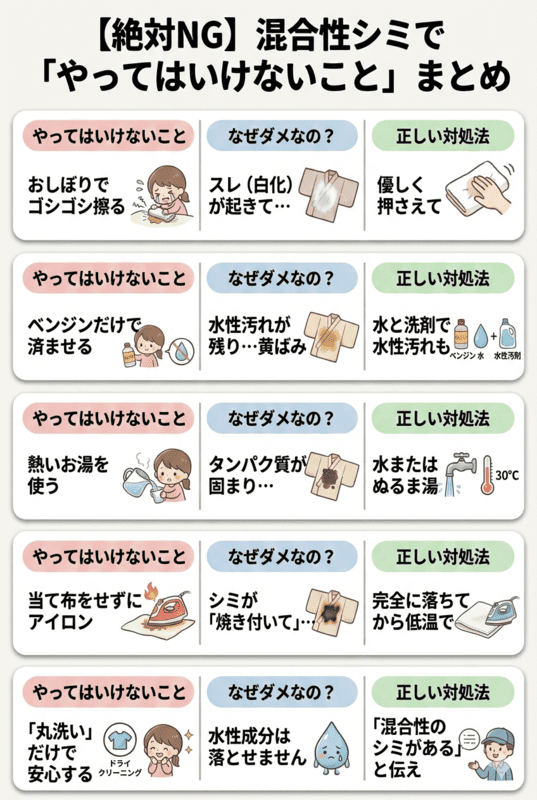 混合性シミでやってはいけないこと