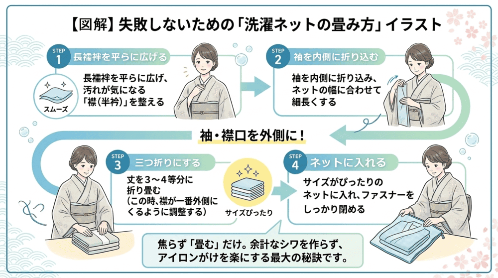 洗濯ネットの畳み方