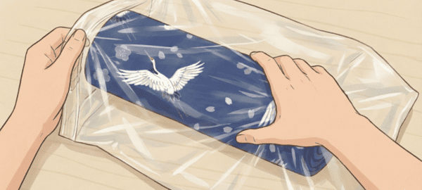 着物をビニール袋に入れる