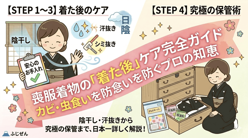 喪服・礼服着物を着た後は?お手入れと保管方法をプロが詳しく解説