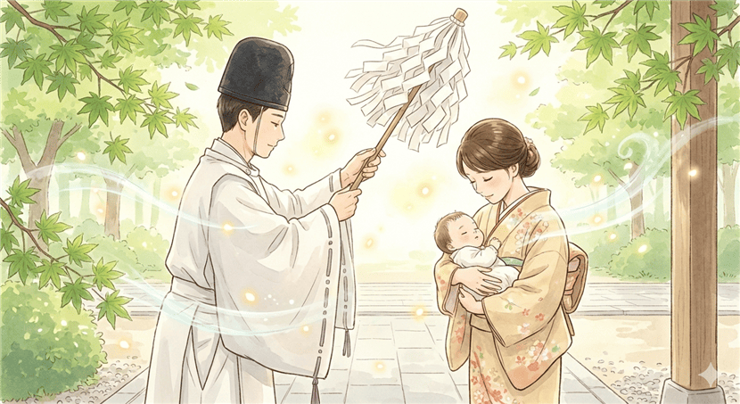 母の穢れを祓う