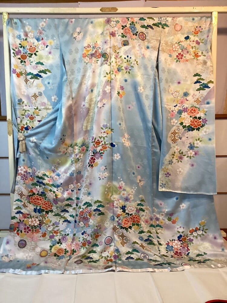 k-108 ブルー地に吉祥文様