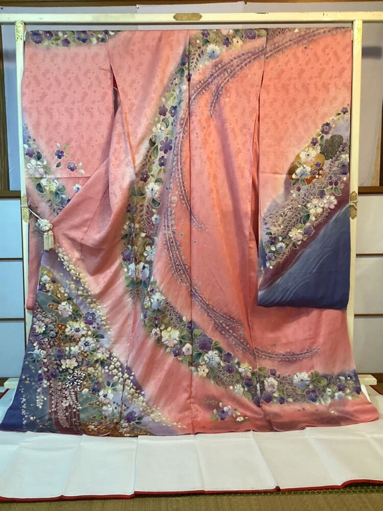 k-110 紅梅色に辻が花