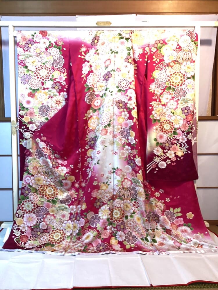 k-114 赤の縦ボカシに花