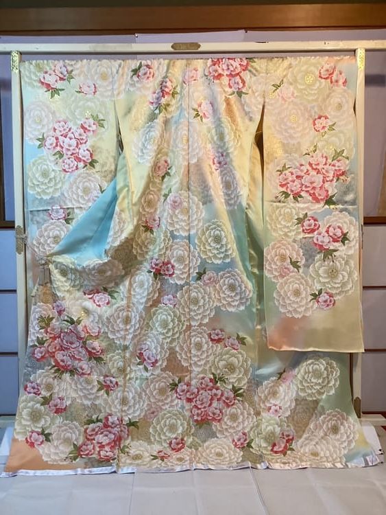 k-116 ブルーイエローに牡丹