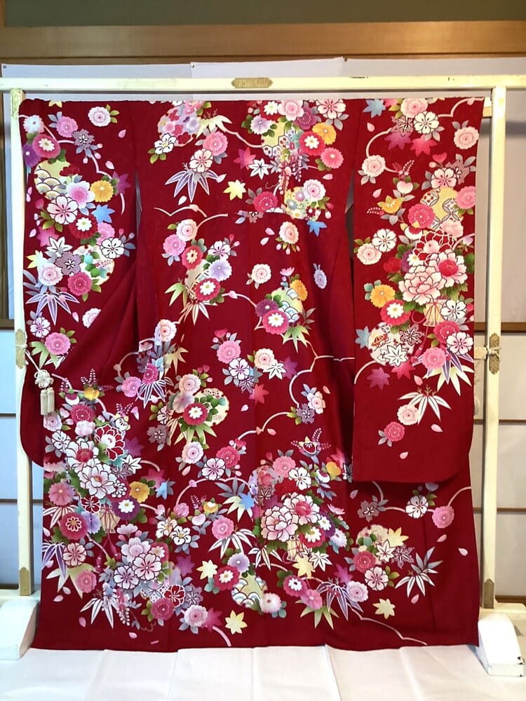 46 朱赤に花づく