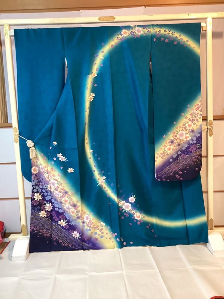 48ブルー地に円ぼかし