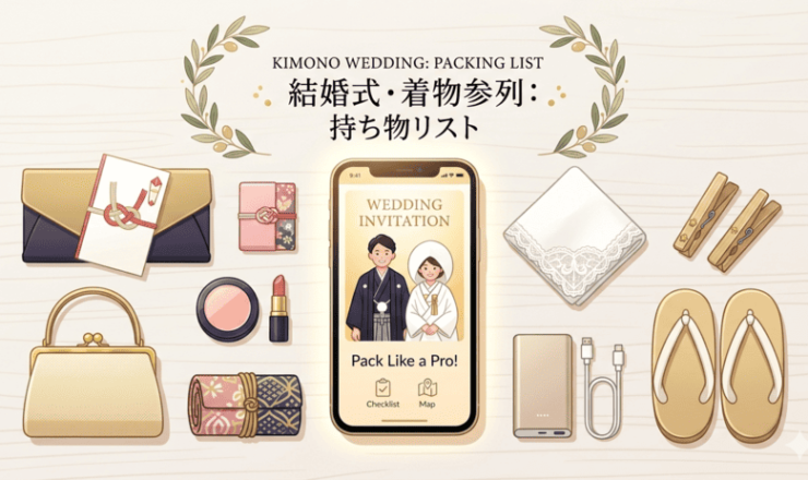 結婚式に着物で参列するときの持ち物リスト